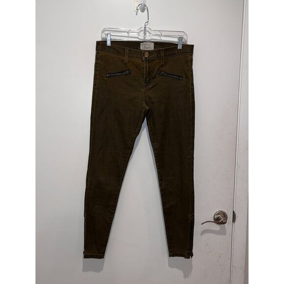 Current Elliot the Soho Zip Stilleto Jeans in Army Green Women  Size 29 - Picture 3 of 14